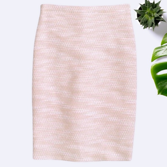 J. Crew Pink Pearl Pencil Skirt Size 0